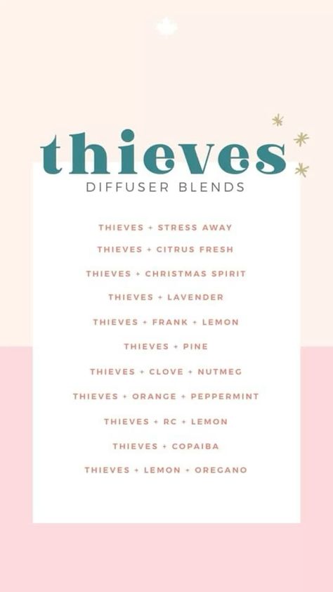 Discover the best Thieves diffuser blends to keep your home fresh and cozy! 🌿 From immune-boosting to uplifting, these essential oil recipes are perfect for supporting wellness naturally. Embrace the comforting, spicy aroma of Thieves this season! #ThievesEssentialOil #DiffuserBlends #HealthyHome #NaturalWellness #ImmuneSupport #EssentialOilRecipes #HolisticLiving #FallWellness Thieves Diffuser Blends, Young Living Diffuser, Thieves Essential Oil, Essential Oil Diffuser Blends Recipes, Essential Oil Diffuser Recipes, Oil Diffuser Recipes, Essential Oil Blends Recipes, Cinnamon Bark, Diffuser Blend