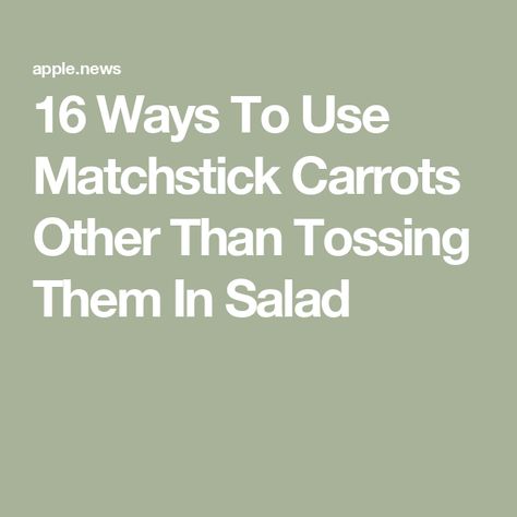 16 Ways To Use Matchstick Carrots Other Than Tossing Them In Salad Carrot Recipes Side Dishes, Sushi Ingredients, Lo Mein Noodles, Matchstick Carrots, Chicken Lo Mein, Drunken Noodles, Pickled Carrots, Udon Noodles, Carrot Recipes