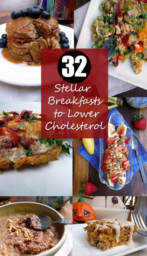 If you're on a mission to lower your cholesterol, your diet plays a BIG part! Visit this post to find 32 delightful, heart healthy, beautiful and flavorful breakfast recipes to get you started on the right foot. Low Cholesterol Breakfast, Cholesterol Friendly Recipes, To Lower Cholesterol, Cholesterol Foods, Low Cholesterol Diet, Low Cholesterol Recipes, Cholesterol Lowering Foods, Lower Your Cholesterol, Cholesterol Diet