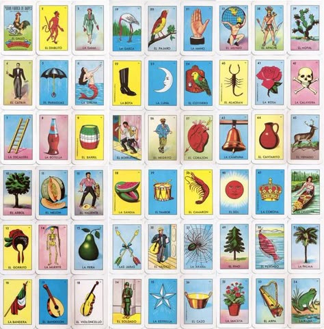 For those that grew up with Lotería, the images have become a mini flashback to your childhood. Loteria Cards, Printable Board Games, Bingo Cards Printable, Arte Inspo, Cards Printable, Bingo Cards, Mexican Art, Printable Games, Square Pattern