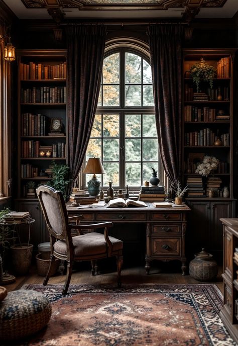 Boho Witchy Bedroom Fantasy Study Room, Witchy Workspace, Fantasy Study, Boho Witchy Bedroom, Witchy Office, Witchy Desk, Witchy Space, Witchy Bedroom Ideas, Witchy Bedroom