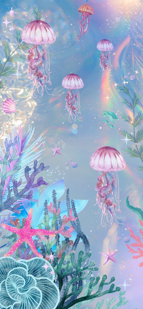 Under the sea iphone wallpaper Cute Mermaid Aesthetic, Cvnty Wallpaper, Cute Backgrounds For Ipad, Wallpaper Ocean Aesthetic, Iphone Cute Wallpaper, Aquarium Wallpaper, Cute Wallpaper Iphone, Iphone Aesthetic Wallpaper, Underwater Wallpaper