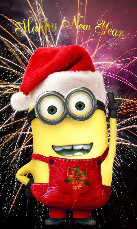 Enjoy the new year with the minions! In this blog, we have 10 happy new year minion quotes and sayings to bring in 2016 in the right way! Minions New Year, Happy New Year Funny, Minions Images, Minion Christmas, Minion Pictures, The Minions, Xmas Pictures, Cute Minions, Minions Wallpaper