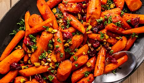 Teriyaki Roasted Carrots With Cranberries And Pistachios, Teriyaki Roasted Carrots, Teriyaki Carrots, Carrots With Cranberries, Carrots In Oven, Carrot Recipe, Roasted Carrots Recipe, Roasted Carrot, Teriyaki Marinade