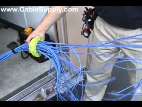 Bundling Ethernet Cable with the Cable Comb and Terminating a Patch Panel | Ethernet cable, Structured cabling, Structured wiring Data Center Design, Structured Wiring, Network Cabinet, Structured Cabling, Server Rack, Patch Panel, Wire Management, Network Cables, Network Cable