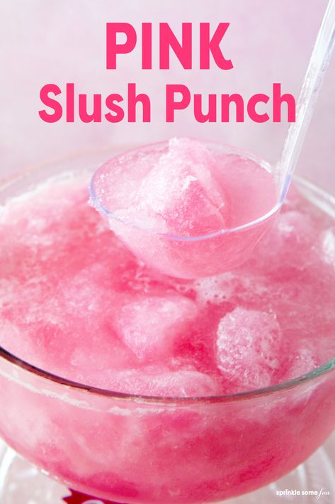 Whether you're chilling in the backyard, hosting a birthday bash, or just hanging out with your crew, this pink slush punch is the ultimate in refreshing drinks. It's like a little burst of happiness in a cup, guaranteed to make you smile from ear to ear. Pink Slushy Punch, Barbie Punch For Kids, Barbie Backyard Party, Barbie Birthday Party Food Ideas, Barbie Punch, Pina Colada Punch Recipe, Barbie Food Ideas For Party, Barbie Party Food, Barbie Drink