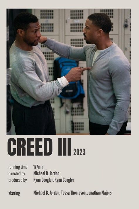 Creed 3 Movie Poster, Creed Polaroid Poster, Michael B Jordan Poster, Johnathan Majors Creed 3, Michael B Jordan And Jonathan Majors, Jonathan Majors Creed 3, Creed 3 Poster, Creed 3 Movie, Creed Movie Poster