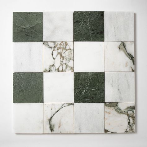 Calacatta Green, Verde Tia, Glacier Multi Finish 4x4 Marble Mosaic 16x16 Calacatta Green, Marble Kitchen Backsplash, Marble Backsplash Kitchen, Mosaic Tile Designs, Interior Tiles, Marble Kitchen, Marble Backsplash, Tile Inspiration, Kitchen Marble