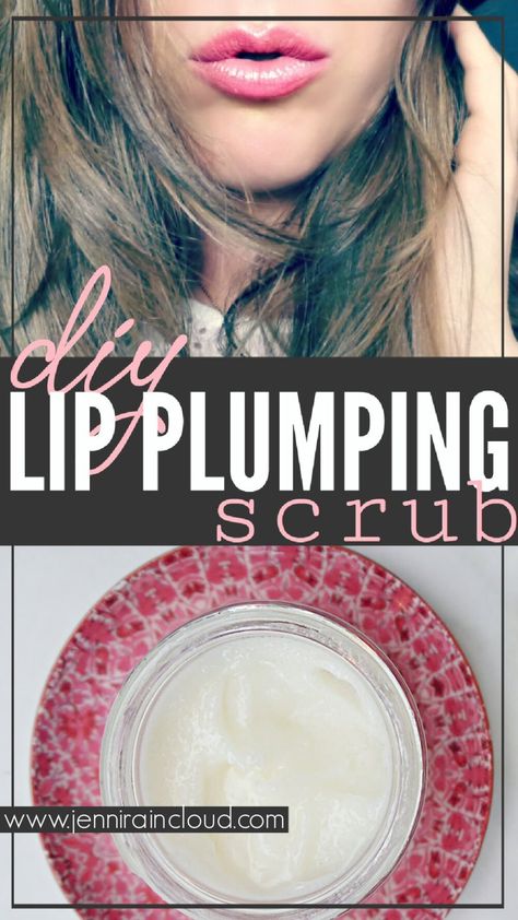 Bigger Lips Naturally, Diy Lip Plumper, Lip Plumber, Bigger Lips, Diy Lip Scrub, Anti Aging Skin Care Diy, Scrub Diy, Homemade Beauty Recipes, Lip Scrub Homemade