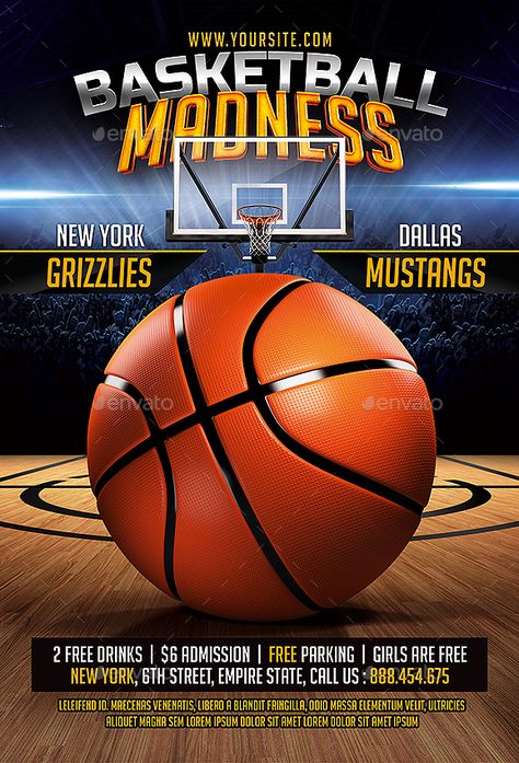 Free Basketball, Ui Design Patterns, Birthday Basket, Basketball Camp, Basketball Posters, Basketball Leagues, Sports Flyer, Sports Graphic Design, March Madness