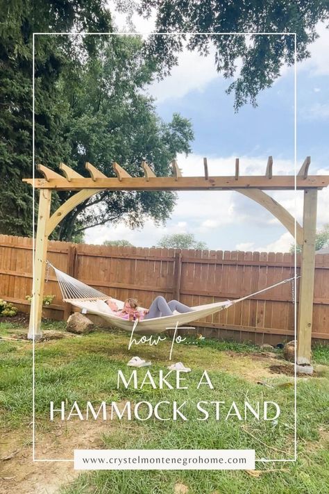 Turn any outdoor space into your personal paradise with our range of hammock stands! Whether you're seeking a cozy corner on the patio or a serene spot in the garden, these stands provide the ideal foundation for hours of relaxation. Explore our collection to find the perfect match for your hammock and elevate your lounging experience to new heights! Click to start designing your ultimate escape. Hammock On Patio, Hammock Pergola Ideas, Fire Pit Hammock, Pergola Hammock, Hammock Corner Backyards, Diy Hammock Stand, Hammock Ideas Backyard, Stand For Hammock Chair, Hammock Stand Pergola