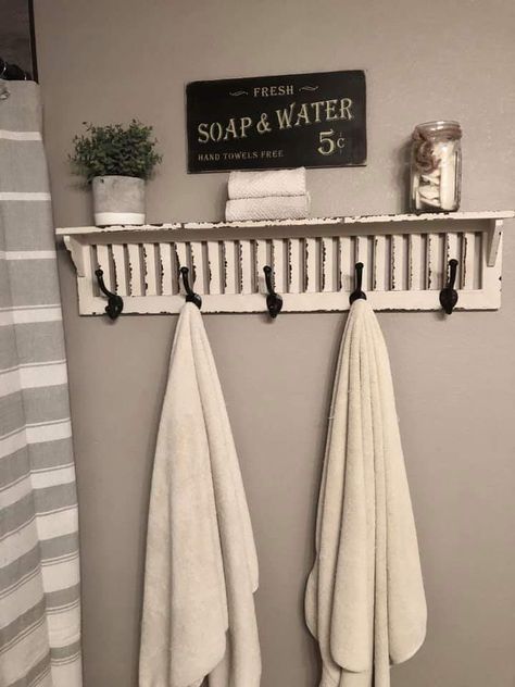 Boho Chic Bathroom Ideas, Bathroom Closets, Country Decor Diy, Craft Shack, Bathroom 2024, Guest Bathroom Decor, Bathroom Projects, Rustic Bathroom Designs, Diy House Renovations