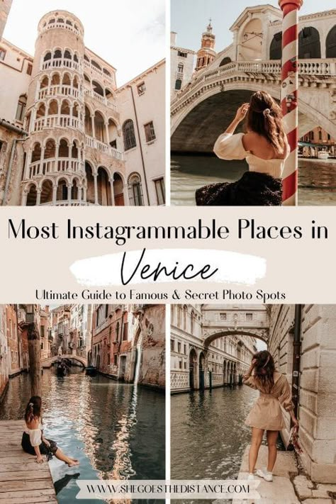 10 Most Instagrammable Places in Venice: Unique & Famous Photography Spots - She Goes The Distance Venice Trip, Italian Honeymoon, Famous Photography, Europe Trips, Italy Road, Venice Photos, Instagram Places, Visit Venice, Best Of Italy