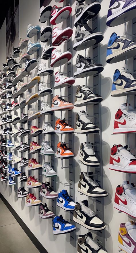 Nike Shoe Collection, Mens Nike Sneakers, Nike Sneakers For Men, Sneakerhead Room, Sneaker Closet, Shoes Wallpaper, Shoe Wall, Nike Shoes (men), Trendy Shoes Sneakers