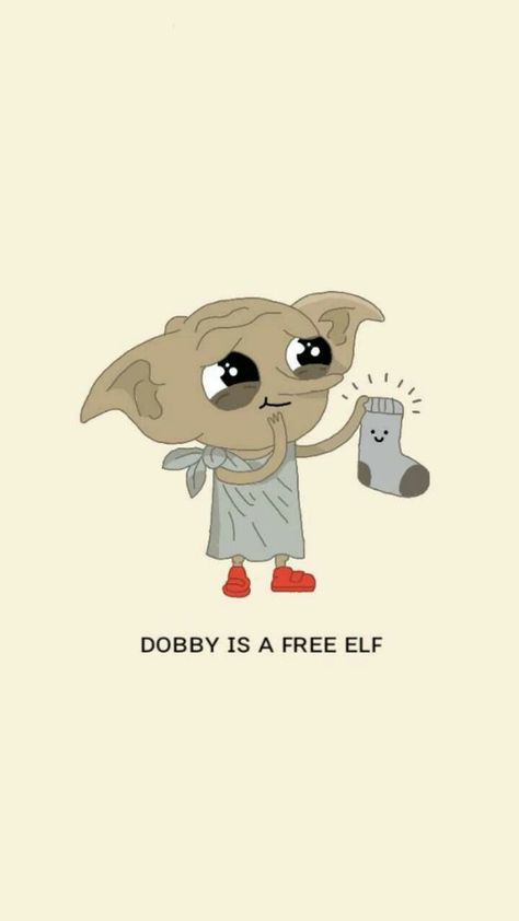 Sketch Harry Potter, Elf Wallpaper, Dobby Is A Free Elf, Posters Harry Potter, Harry Potter Iphone Wallpaper, Harry Potter Wallpaper Backgrounds, Dobby Harry, Harry Potter Sketch, Weasley Sweater