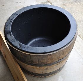 MishMoshDesign: Tutorial Time! Building a Fountain Wine Barrel Water Feature, Wine Barrel Fountain, Whiskey Barrel Fountain, Diy Water Pump, Garden Water Pump, Yard Fountain, Barrel Fountain, Rockery Garden, Custom Water Feature