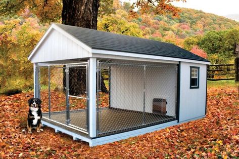 Diy Dog Kennel, Dog House Plans, Dog House Diy, Dog Area, Dog Kennel Outdoor, Dog Rooms, Diy Dog, Dog Runs, Outdoor Dog