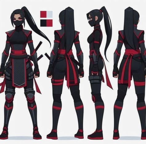 Ninja Inspired Outfit, Samurai Clothing, Ninja Outfit, Female Ninja, Warrior Outfit, Seni Dan Kraf, Super Hero Outfits, Clothing Design Sketches, Concept Clothing