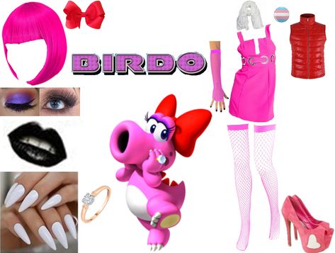 #MarioBros #MarioBirdo #Fuchsia #Cosplay #Outfits Birdo Mario, Mario Cosplay, Mario Costume, Cosplay Clothes, Inspo Fits, Inspired Makeup, Casual Cosplay, Mario Bros., Cosplay Outfits