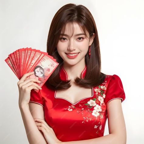 Premium Photo | A woman in a red dresses Casino Girl, Red Dress Women, Kawaii Chibi, Red Dresses, Korean Model, Model Pictures, Model Photos, Premium Photo, Game Character