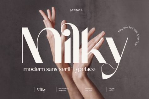 Milky Font by Taboja Studio · Creative Fabrica Display Typeface, Modern Sans Serif, Font A, Laser Cut Sign, Serif Typeface, Font Generator, Apple Mac, Display Font, Envato Elements