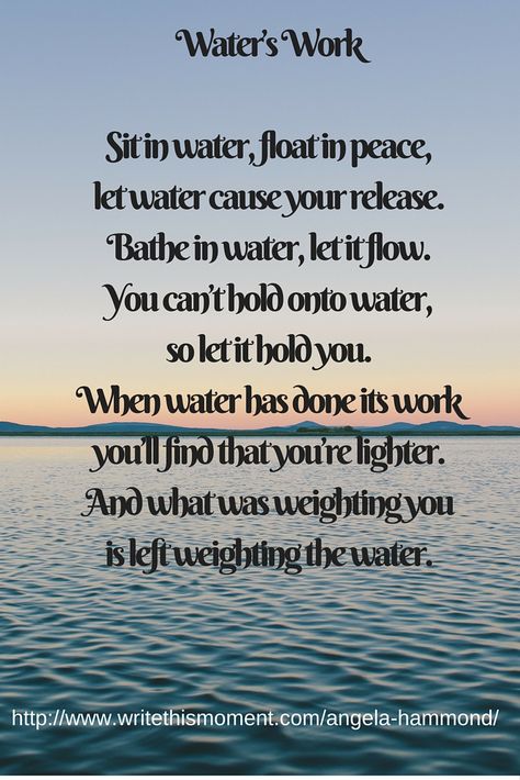 Poem, Water's Work Water Poems, Rhyming Poems, Water Quotes, Memorial Poems, Let It Flow, Elementary Activities, About Water, Words Worth, Save Water