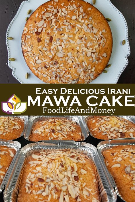 Delicious Parsi, Irani bakery style mawa cake #moist #milk #mawa #Parsi #Irani #bakery #spice #warm #dense #cake #recipe #food #cooking #best Mava Cake Eggless Recipe, Parsi Food Recipes, Mava Cake, Dense Cake Recipe, Mawa Cake Recipe, Teatime Cakes, Parsi Recipes, Parsi Food, Flavored Cakes