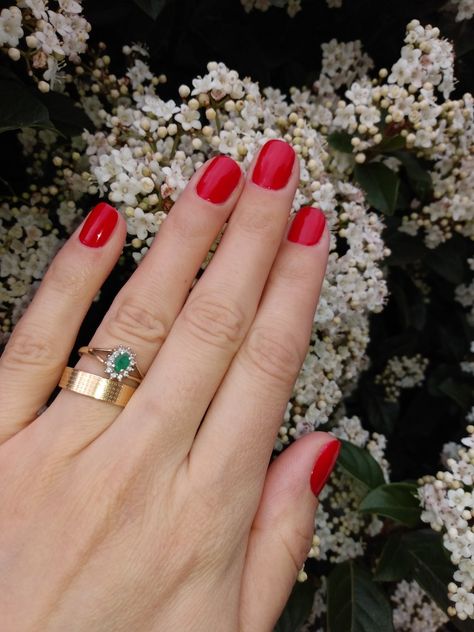 Best true red nail polish Essie Russian Roulette, Russian Roulette, Red Nail Polish, Red Nail, True Red, Red Nails, Essie, Nail Polish, Engagement Rings