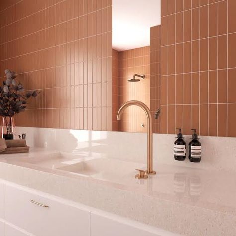 Terracotta Backsplash, Red Subway Tile, Terracotta Bathroom, Traditional Backsplash, 3d Wall Tiles, Costa Nova, Tile Edge, Ceramic Subway Tile, Black Tiles