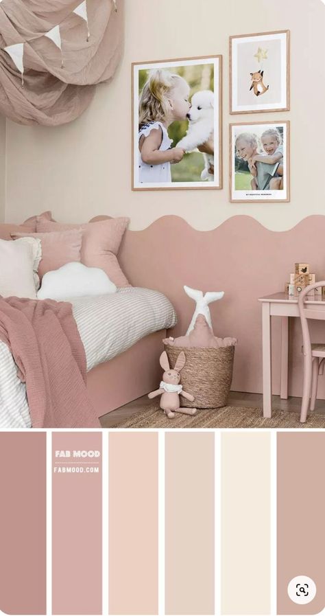 Bedroom Paint Light Colors, Bedroom Colour Design Paint Colors, Rose Pink Girls Bedroom, Plush Pink Bedroom Ideas, Muted Dusty Pink Paint, Light Color Paint For Bedroom, Split Painted Walls Bedrooms, Color Combination For Bedroom Wall, Pink Colour Bedroom Ideas