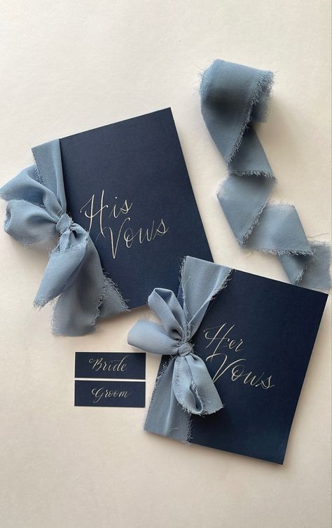 Wedding Vows Book, Simple Wedding Vows, Wedding Vow Booklet, Vow Notebook, Vow Book Flat Lay, Wedding Vow Notebook, Soft Blue Wedding, His And Hers Vow Books, Velvet Vow Book