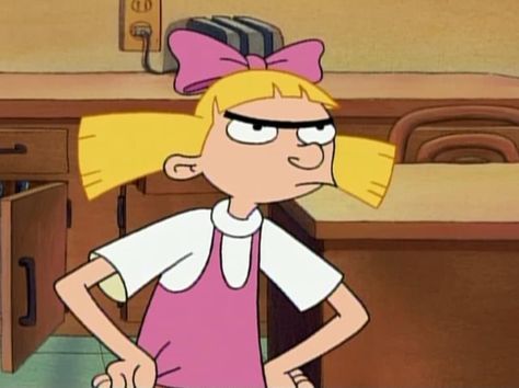 WAIT YOU GUYS This Is Why Why Helga From "Hey Arnold" Has A Unibrow Hey Arnold, Cartoon Girl, A Cartoon, Cartoon Character, Blonde Hair, Blonde, Hair, Pink