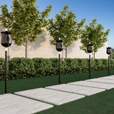 Pure Garden Outdoor Lamp Garden Torch Front Door Walkway Ideas Entrance, Garden Torch, Outdoor Torches, Outdoor Lamps, Torch Lamp, Led Landscape Lighting, Walkways Paths, Boho Patio, Backyard Fireplace