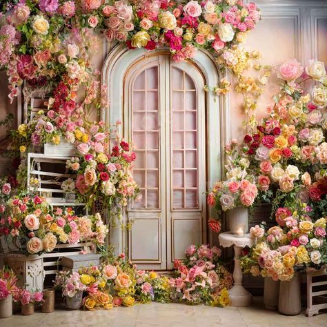 Photo Background Wedding, Room Backdrop, Bridal Shower Backdrop, Background Wedding, Shower Backdrop, Wall Photo, Colorful Flowers, Mother's Day, Flowers