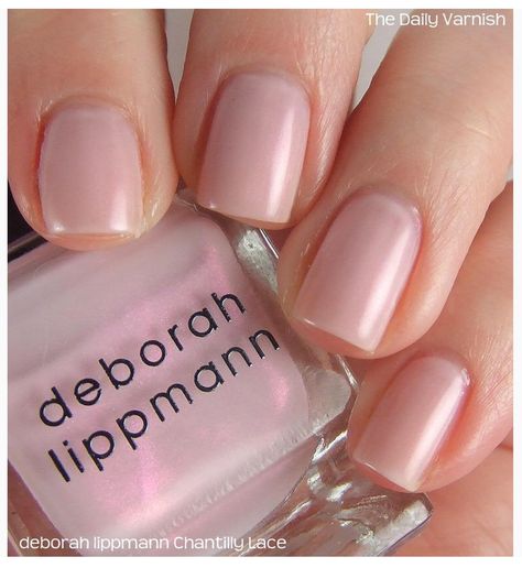 Deborah Lippmann Chantilly Lace Nail Color Polish, Nails 2015, Pink Nail Colors, Deborah Lippmann, Clean Nails, Funky Nails, Chantilly Lace, Fancy Nails, Nail Color