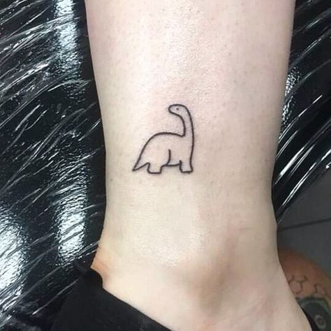 Bronchiosaur Tattoo, Small Steven Universe Tattoo, Simple Dino Tattoo, Brontosaurus Tattoo, Brachiosaurus Tattoo, Minecraft Tattoo, People Tattoos, Whimsical Tattoos, Twin Tattoos