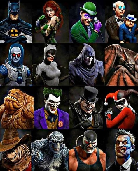 Batman Characters, Der Joker, Gotham Villains, Batman Tattoo, Batman Stuff, Batman Poster, Comic Villains, Univers Dc, Batman Artwork