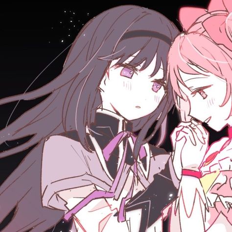 Madoka And Homura Matching Icons, Madoka Homura, Mahō Shōjo Madoka Magica, Best Friend Match, Duos Icons, Animated Banners, Mahō Shōjo, Puella Magi, Picture Icon