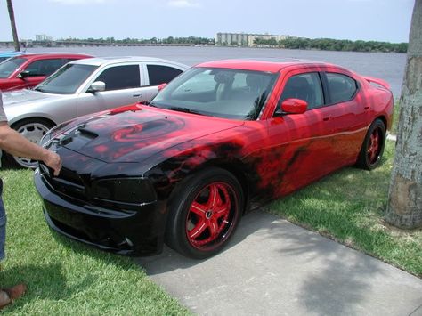 Dodge Charger Custom Paint Jobs | Beastly custom paint job. Custom Paint Jobs Cars, Car Wrap Ideas Dodge Charger, Challenger Paint Job, Dodge Challenger Painting, Muscle Car Paint Jobs, Race Car Paint Jobs, Custom Car Paint Jobs, Dodge Charger Srt8, Charger Srt8