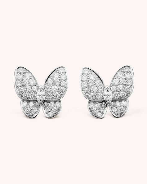 Van Cleef Butterfly, Van Cleef And Arpels Jewelry, Van Cleef & Arpels, Van Cleef And Arpels, Womens Earrings Studs, Butterfly Jewelry, Van Cleef Arpels, Van Cleef, Butterfly Earrings