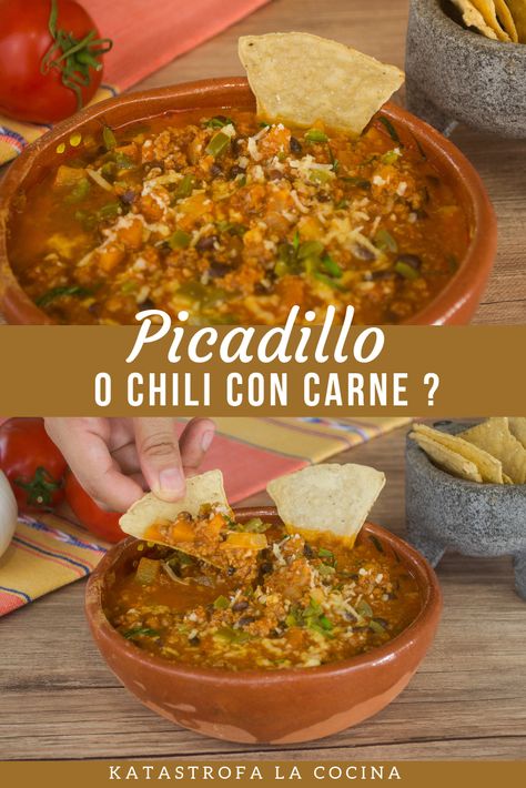 Picadillo Mexicano, Tomato Salsa, Mexican Food, Mexican Food Recipes, Chili, Ethnic Recipes