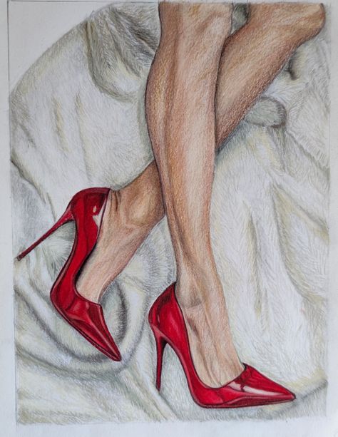 How To Draw Glitter With Pencil, Legs With Heels Drawing, High Heels Drawing Reference, High Heels Sketch, Heels Drawing Reference, High Heels Drawing, Heels Sketch, Drawing Heels, Heels Illustration