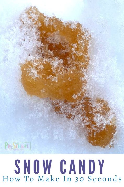 Oh My goodness, if you haven’t tried this maple syrup snow candy before, it is a must. Kids will be giddy because this snow candy is super quick and EASY to make. Plus this Snow Activity for Kids makes such yummy maple syrup taffy that is as fun as it is delicious. Playing in the snow is fun, no matter what you are doing, but having a purpose and delicious result is even more exciting. Let me tell you exactly how to make Snow Candy! Maple Snow Candy, Maple Syrup Snow Candy, Maple Syrup Activities For Kids, Maple Syrup On Snow, Snow Activity, Snow Candy, Activities To Do With Toddlers, Winter Stem Activities, Snow Recipe