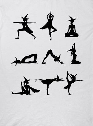 Witch yoga People Doing Yoga, Witch Yoga, Yoga Halloween, Yoga Sequencing, Yoga Meme, Yoga Tee Shirt, Hard Yoga, Yoga Flows, Yoga Themes