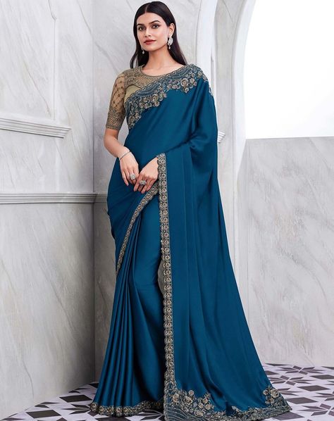 Teal Blue Walnut Silk Saree For details visit below link : https://www.urmifashion.com/Sarees/teal-blue-walnut-silk-saree-uf146-3 For query please call or whatsapp 078785 02300 #sarees #saree #silksarees #silksaree #partywearsaree #designersarees #festive #festivewear #sareelove #festivecollection #onlinestore #indianclothing #clothingstore #clothing #clothingforwomen #fashionstyle #shopping #ethnicwear #womenclothing #partywear #designer #trending #onlineshopping #onlineshoppingindia #ind... Saree Bridesmaid, Blue Color Saree, Reception Sarees, Festive Saree, Party Saree, Blue Silk Saree, Saree Party Wear, Lace Saree, Bridesmaid Saree