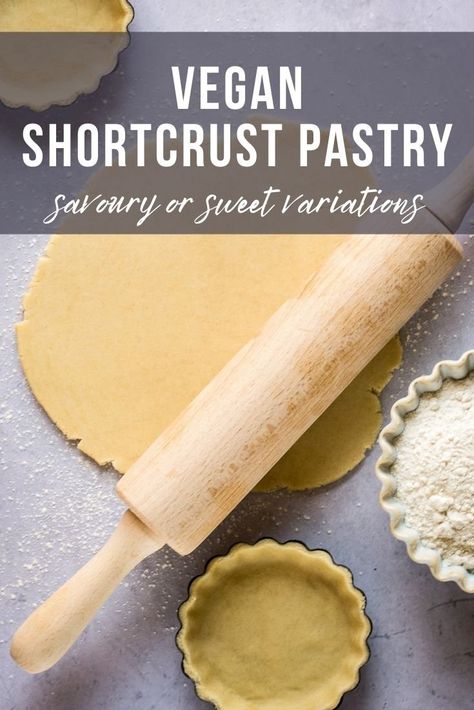 Vegan Pies, Vegan Pastry, Shortcrust Pastry Recipes, Vegan Picnic, Egg Free Baking, Vegan Tarts, Pasties Recipes, Dairy Free Baking, Vegan Pastries