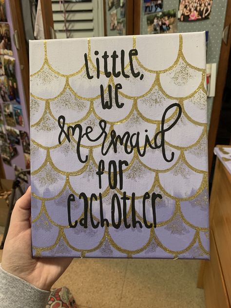 Mermaid Big Little Reveal, Big Little Canvas, Sigma Delta Tau, Sorority Canvas, Dance Stuff, Big Little Reveal, Princess Theme, Delta Gamma, Mermaid Theme