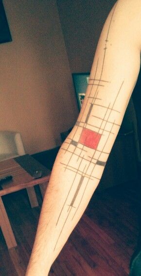 Tatoo Mondrian Mondrian Tattoo, Mondrian Art, Geometric Tattoo, Tattoo Ideas, Tattoos, Art