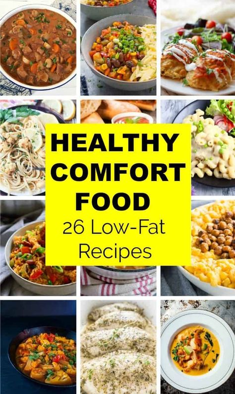 26 Low-Fat, Healthy Recipes you have to try ! Yes, comfort food can be healthy and low-fat too ! Low Fat Diet Recipes, Low Fat Dinner Recipes, Perfect Health Diet, Healthy Low Fat Recipes, Low Fat Diet Plan, Low Fat Dinner, Best Healthy Diet, Best Diet Foods, Healthy Eating Diets