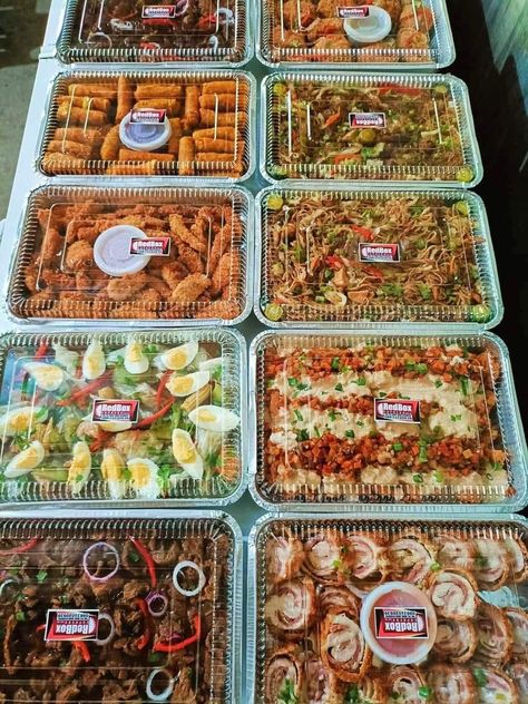 Filipino Fiesta Theme, Food Business Ideas Philippines, Philippine Photography, Filipino Food Party, Buffet Party Ideas, Pinoy Fiesta, Catering Meals, Catering Box, Pop Up Booth